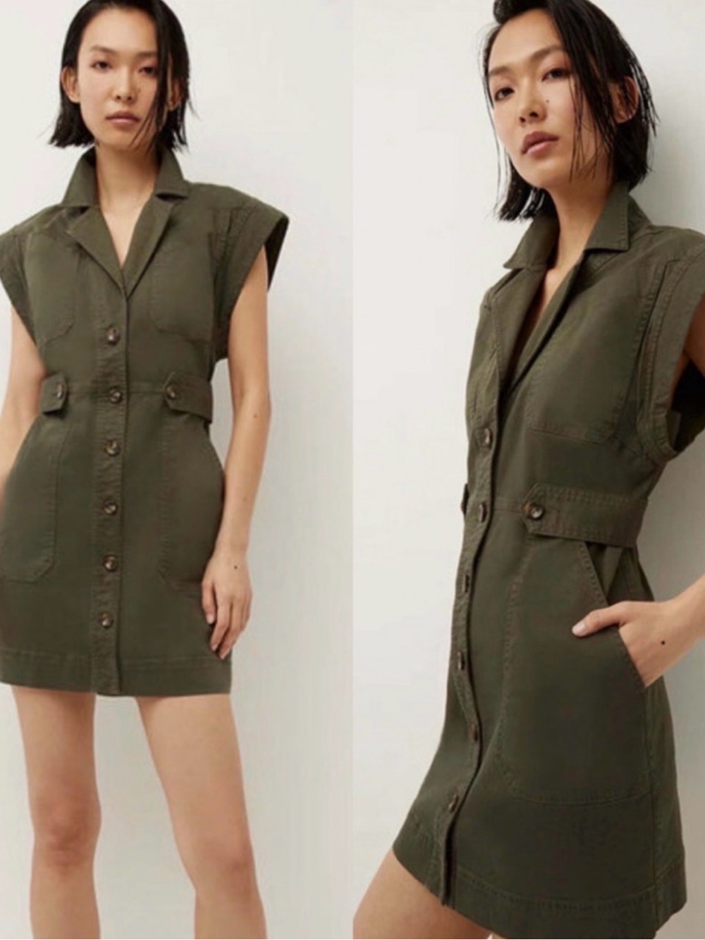Veronica Beard Olive Green Jax Dress